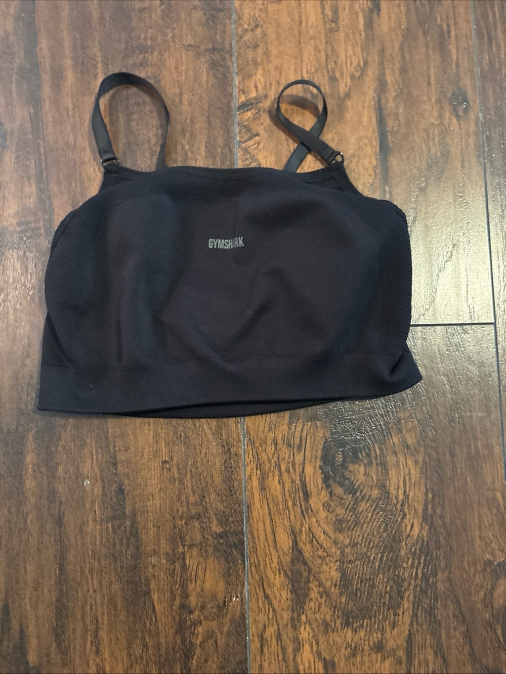 Gymshark flex strappy  Black Seamless Sports Bra